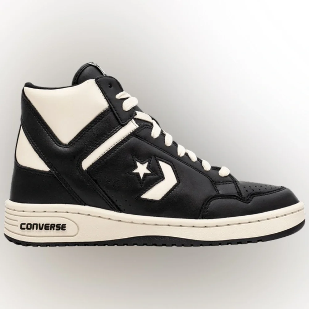 🆕 Converse Weapon High Black Natural Ivory Sneakers Men’s 9.5 / Women’s 11 NIB - Picture 3 of 7